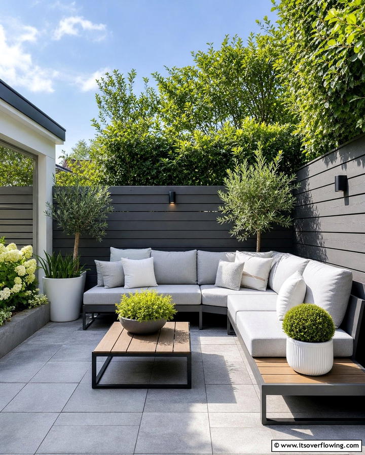 Compact Lounge Seating - 21 Small Patio Design Ideas to Create an Outdoor Oasis