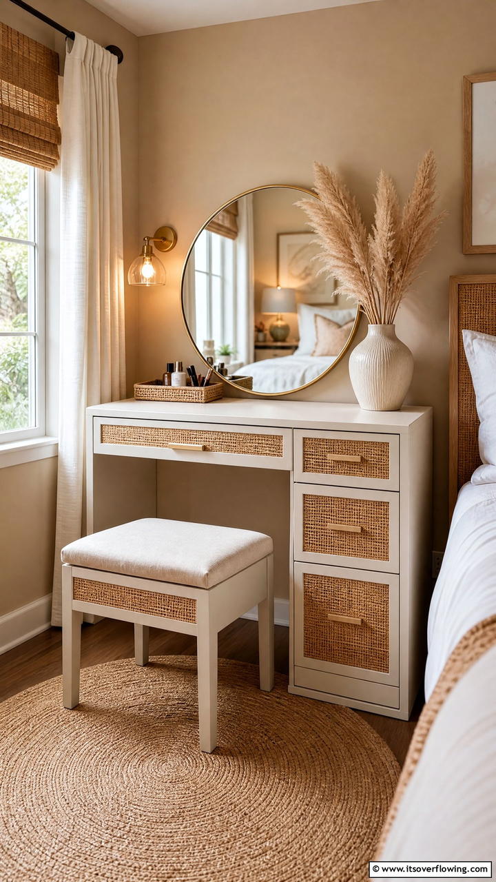 Compact Makeup Desk with Storage - 25 Stunning Makeup Room Ideas for Every Style