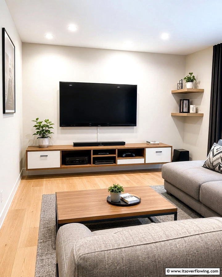 Compact Media Consoles for Organization - 20 Small Media Room Ideas for Cozy Entertainment