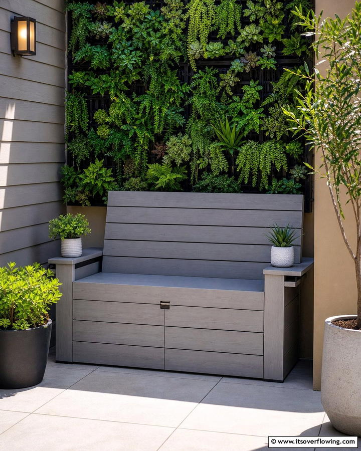 Compact Multi Functional Bench - 30 Charming Garden Bench Ideas for Relaxing Outdoor Spaces