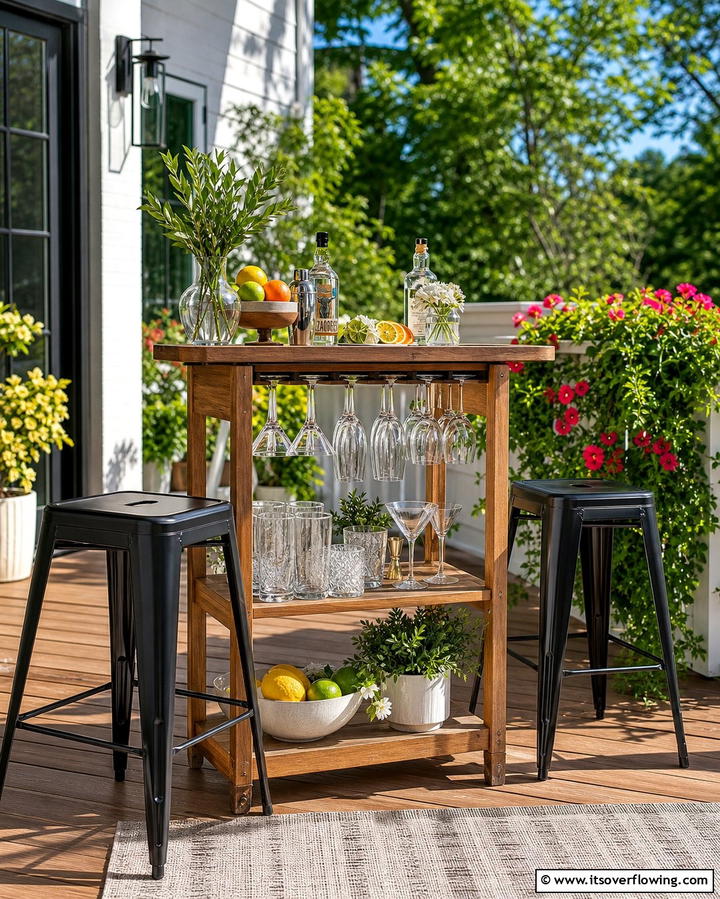 Compact Outdoor Bar - 25 Small Deck Ideas to Maximize Your Outdoor Living Space