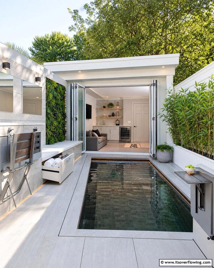Compact Pool House Design - 21 Pool House Concepts for Stylish Backyard Escapes & Storage