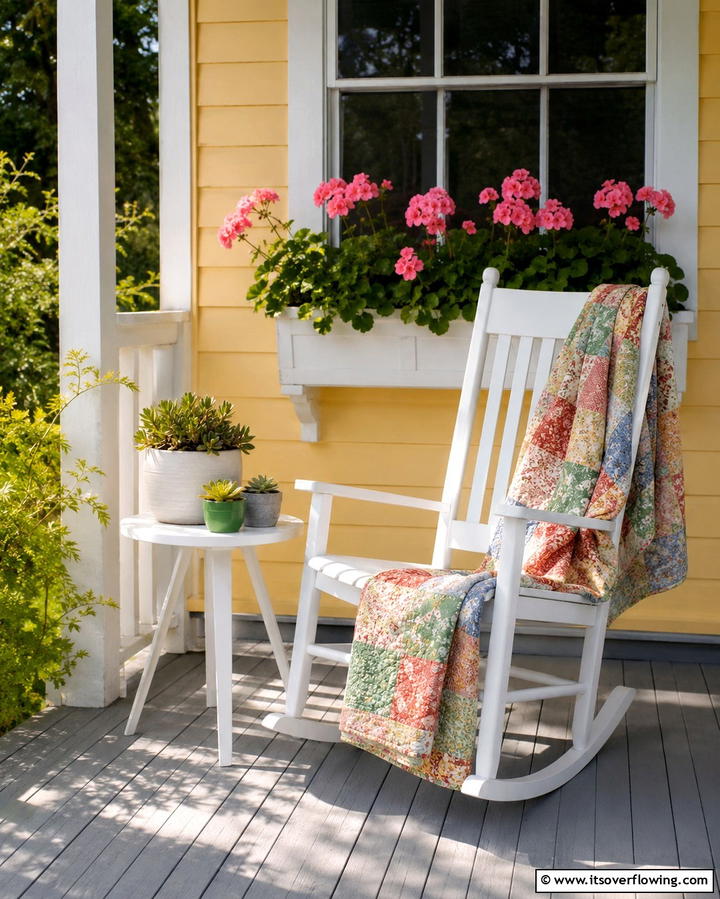 Compact Rocking Chair - 30 Small Front Porch Ideas to Boost Curb Appeal
