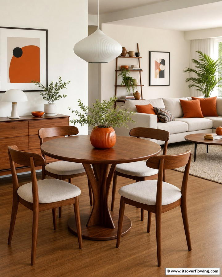Compact Round Dining Tables - 25 Living Room Dining Room Combo Ideas for Open Spaces