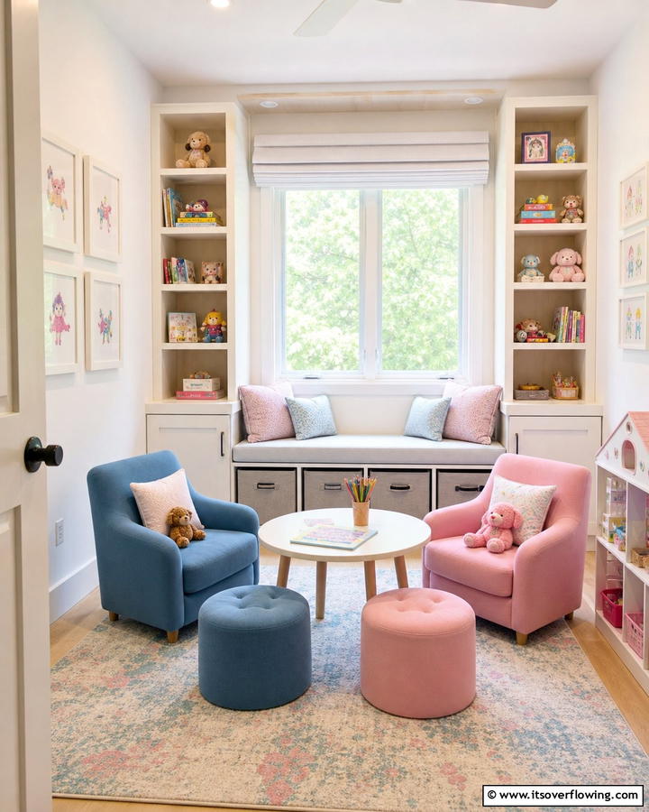 Compact Seating Arrangements - 21 Shared Small Room Ideas for Siblings’ Harmonious Space