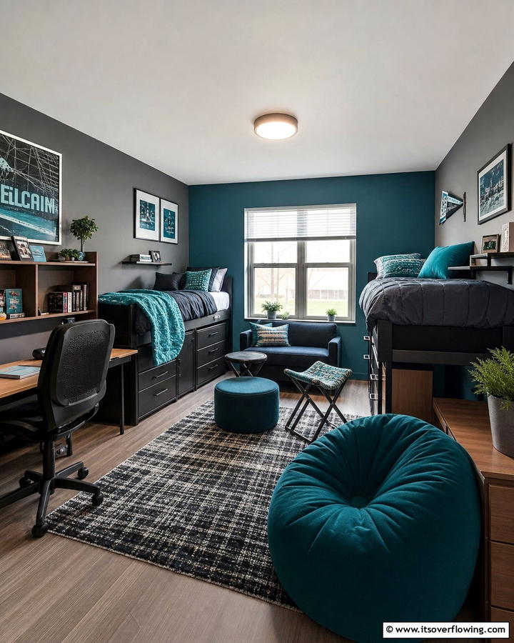 Compact Seating Options - 25 Boys Dorm Room Ideas for Stylish Spaces