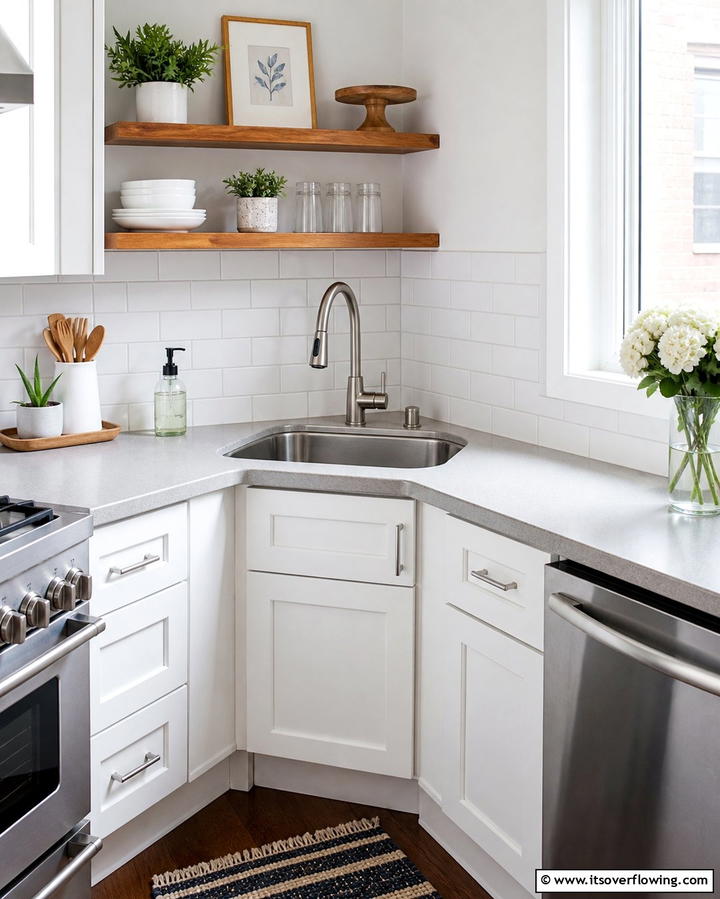 Compact Sink for Small Kitchens - 25 Clever Corner Kitchen Sink Ideas for Small Spaces