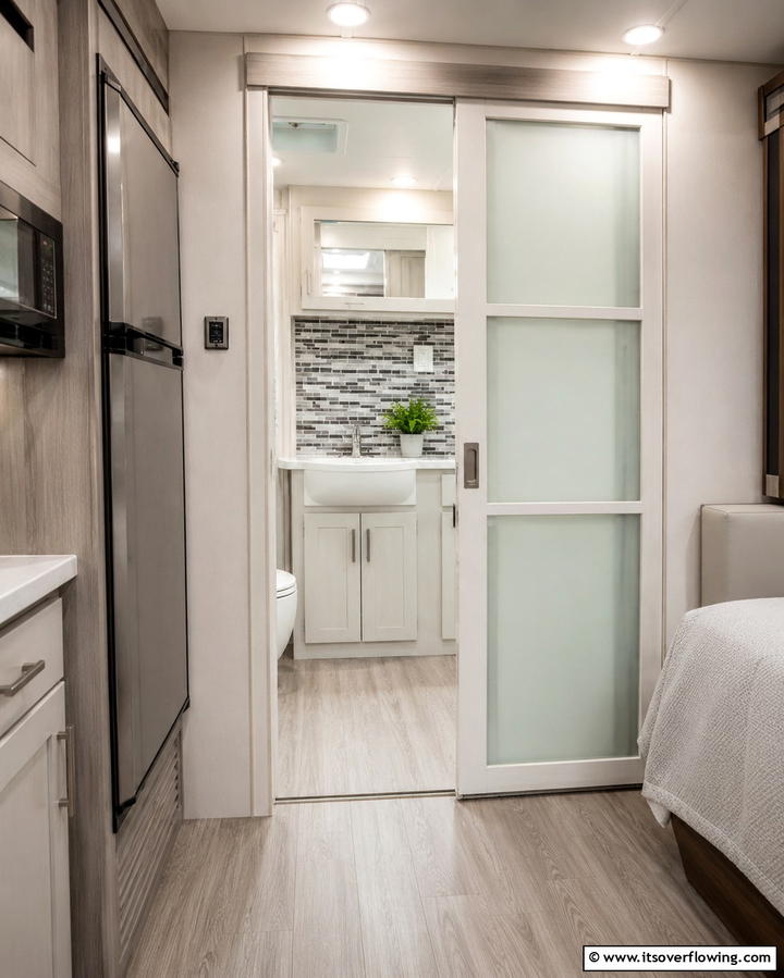 Compact Sliding Door Solutions - 25 Small RV Bathroom Ideas for Compact Spaces