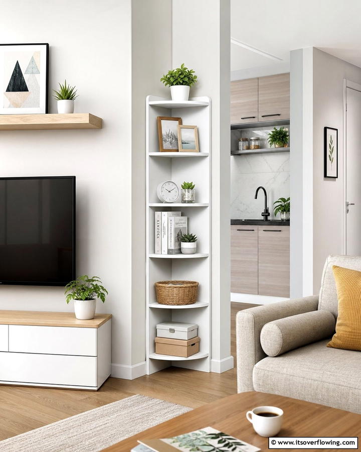 Compact Storage Corner Rack - 21 Corner Shelf Ideas for Stylish Space Optimization