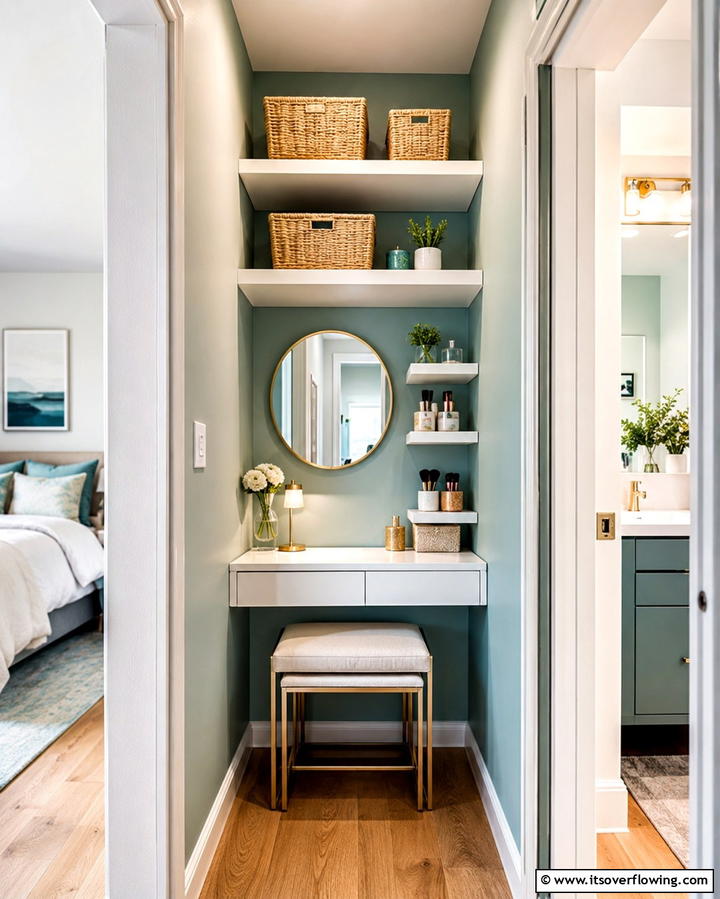 Compact Storage Solutions - 25 Stunning Makeup Room Ideas for Every Style