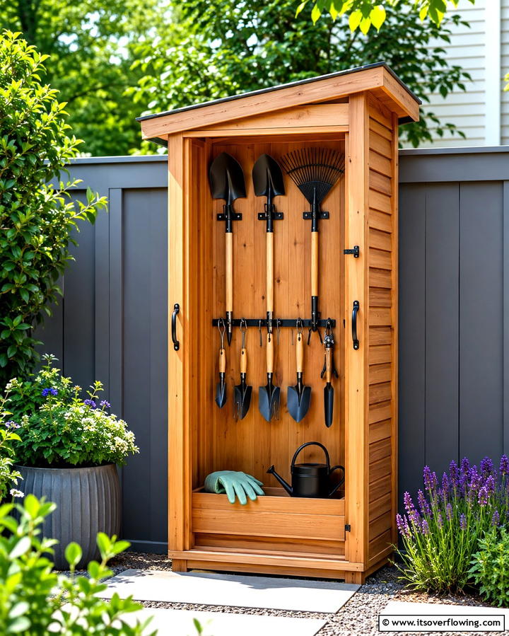 Compact Tool Organizer Shed - 25 Wood Shed Ideas for Functional and Stylish Storage