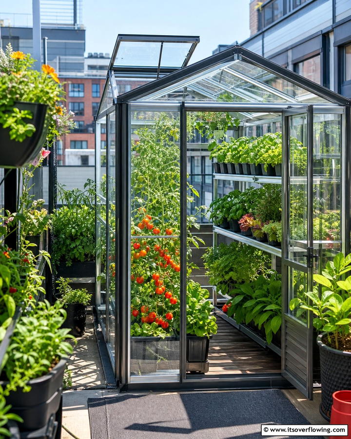 Compact Urban Greenhouse - 21 Greenhouse Ideas to Nurture Plants Year-Round