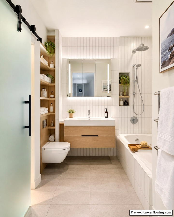 Compact Urban Oasis - 30 Romantic Bathroom Ideas for a Luxurious Spa Retreat