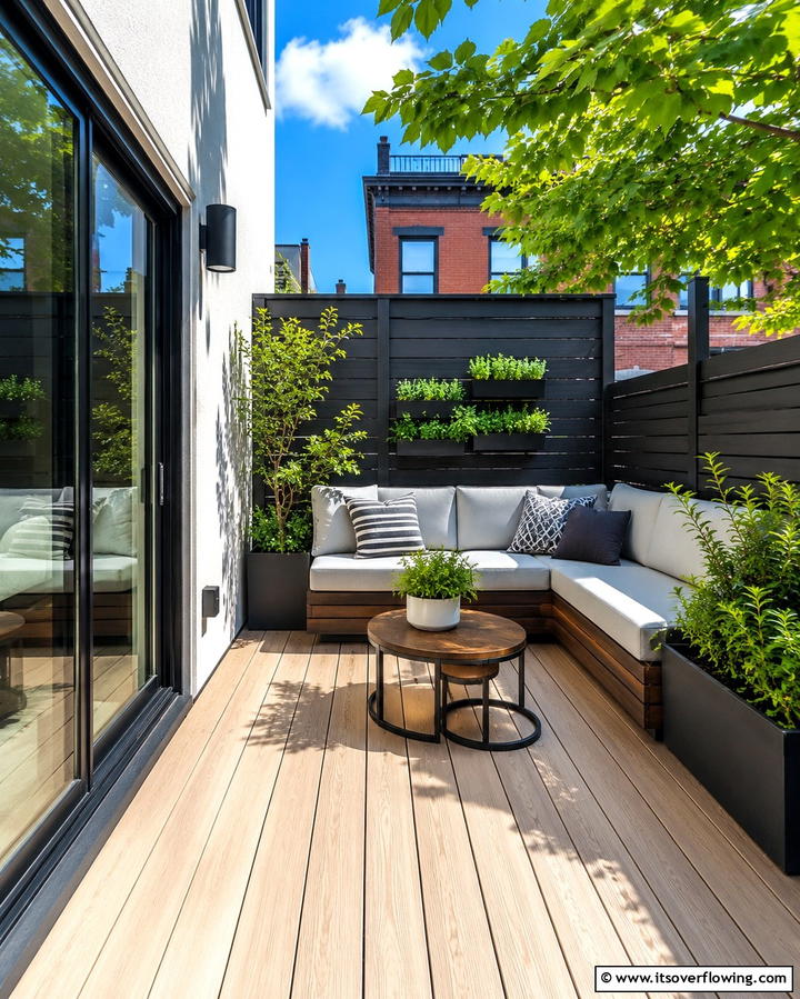 Compact Urban Retreat - 30 Budget-Friendly Backyard Deck Ideas for Stylish Outdoor Living