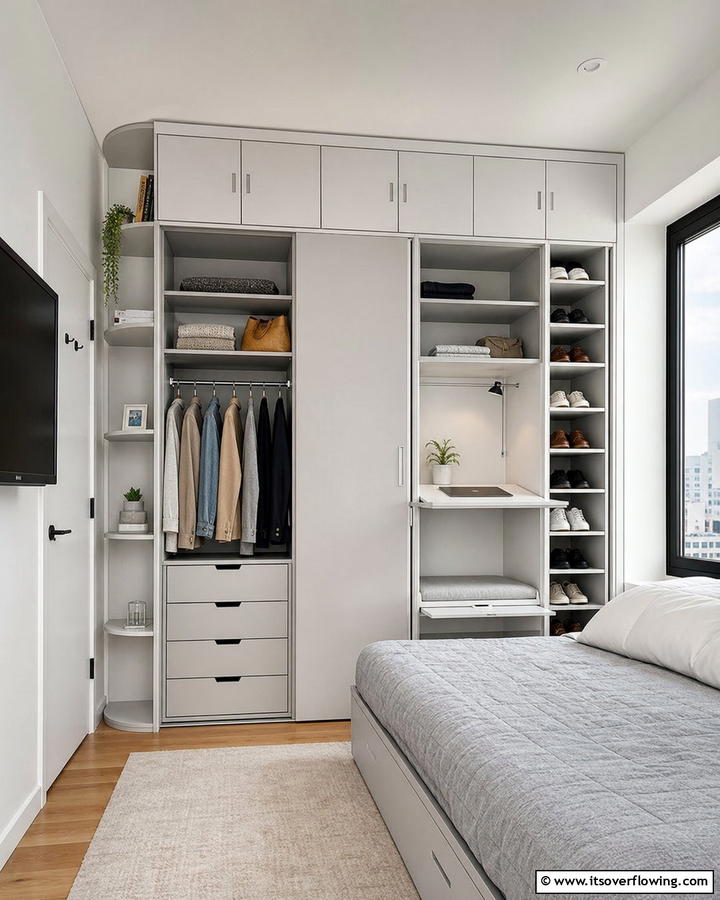 Compact Urban Wardrobe Solutions - 21 Space-Saving Built-In Wardrobe Ideas for Organized Homes