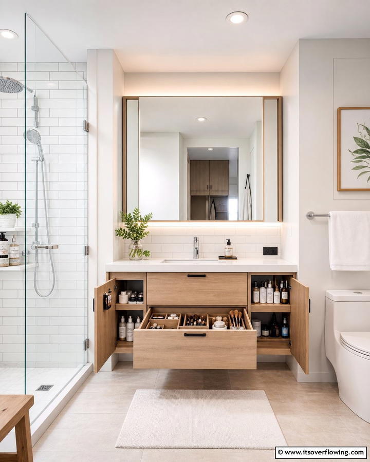 Compact Vanity Storage Smart Design - 21 Bathroom Organization Ideas for a Clutter-Free Morning Routine