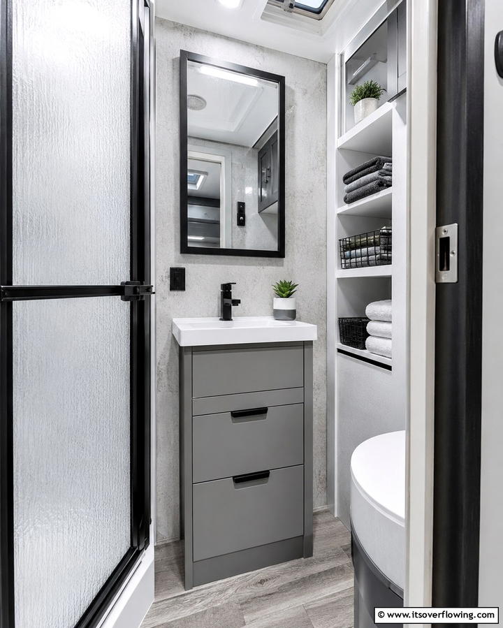 Compact Vanity Units - 25 Small RV Bathroom Ideas for Compact Spaces