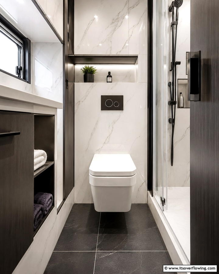 Compact Wall Mounted Toilets - 25 Small RV Bathroom Ideas for Compact Spaces