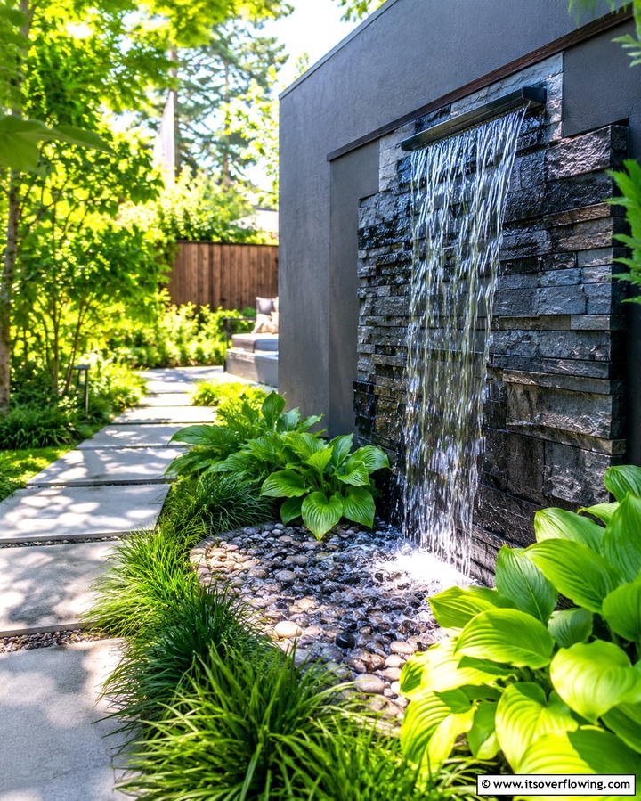 Compact Water Features - 30 Space-Saving Townhouse Backyard Design Ideas