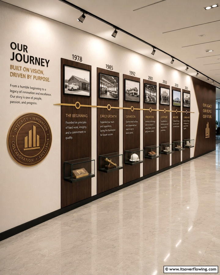 Company Milestones Mural - 25 Office Wall Murals to Inspire Creativity and Productivity