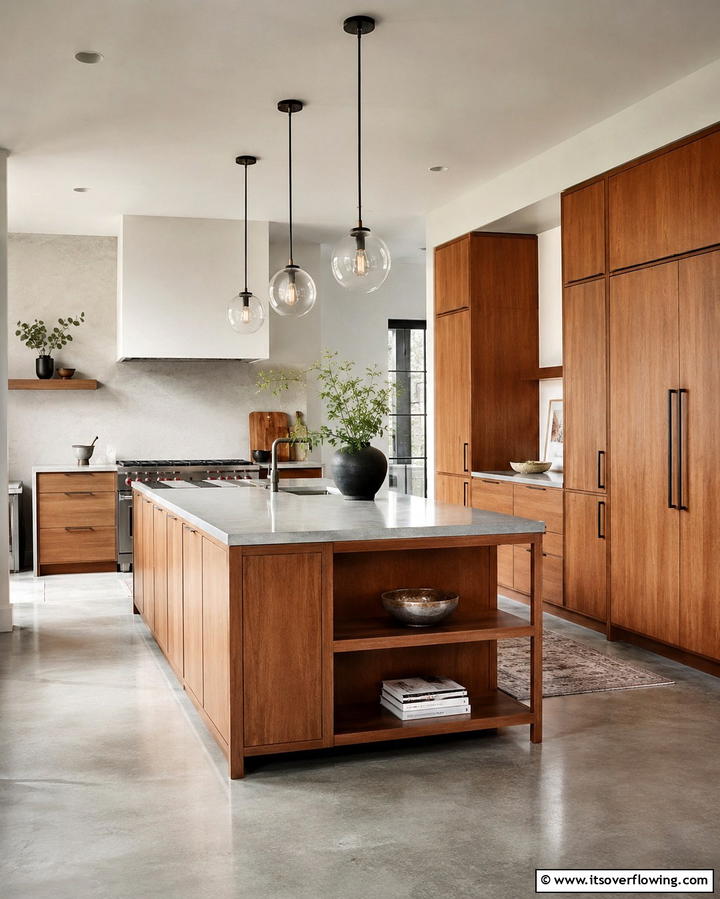 Complementing Neutral Color Palettes - 25 Natural Cherry Kitchen Cabinets for a Warm and Inviting Look