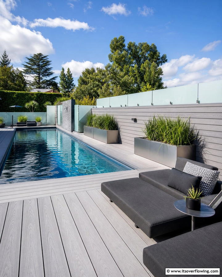 Composite Chic Pool Deck - 21 Pool Deck Layouts for Safe & Stylish Swimming Areas
