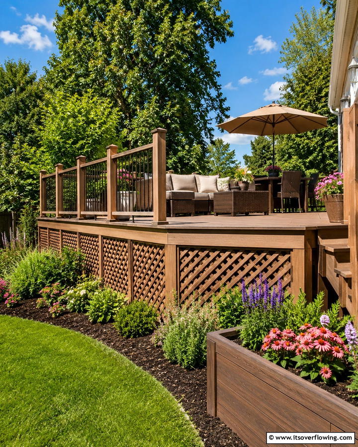 Composite Lattice for Eco Friendly Durability - 25 Innovative Deck Lattice Ideas to Enhance Outdoor Spaces