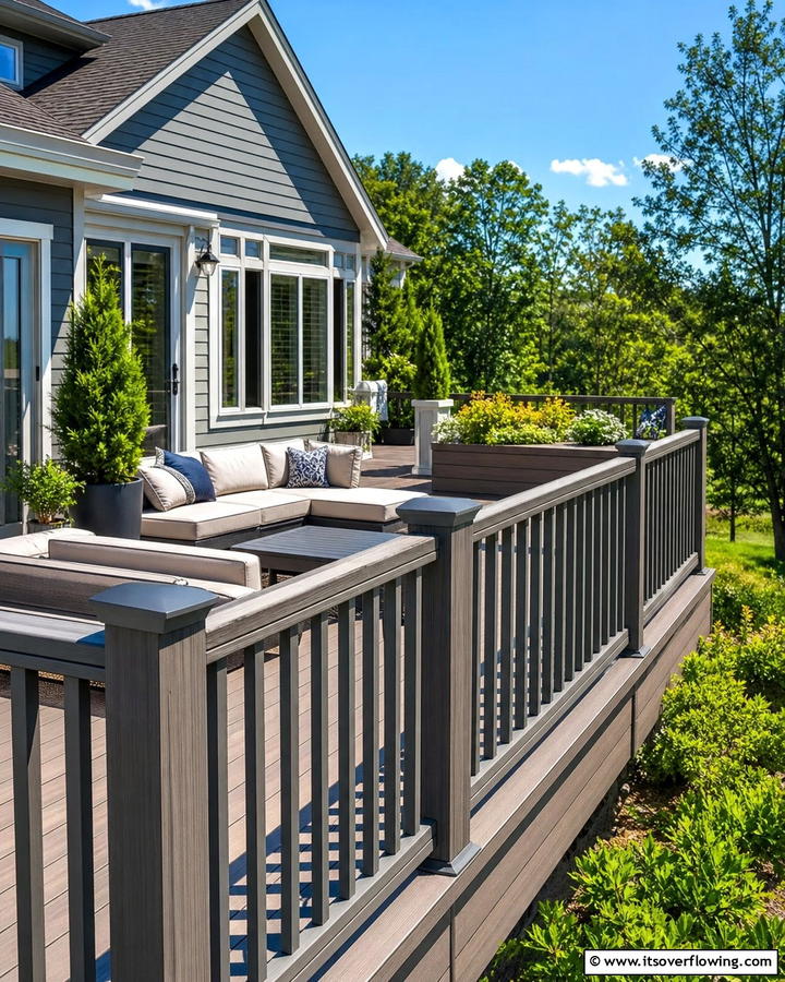 Composite Material Railing for Low Maintenance - 21 Deck Railing Ideas for Style and Safety