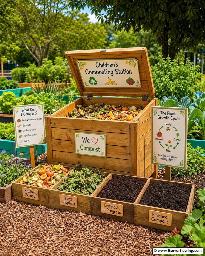 Composting Stations - 20 Nursery Garden Ideas to Create a Beautiful Outdoor Space