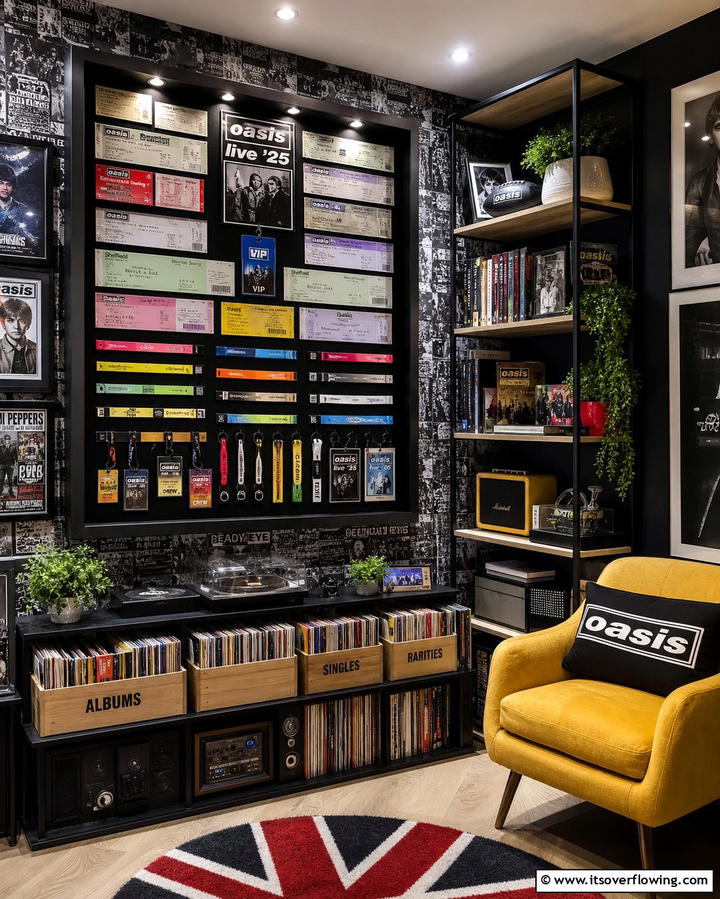 Concert Ticket Display - 25 Taylor Swift Themed Bedroom Decor Ideas for Fans
