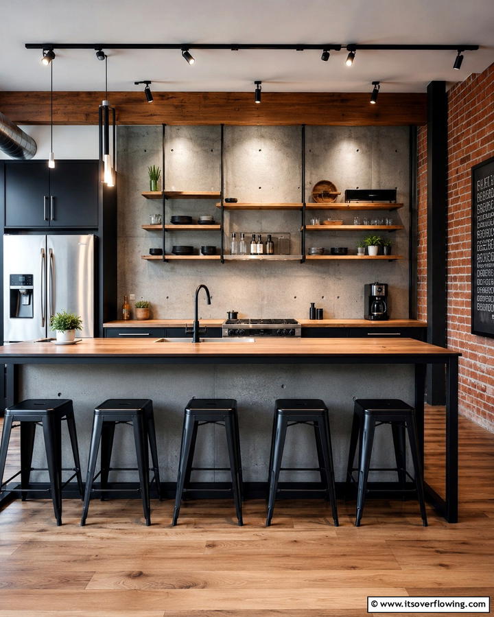 Concrete Backsplash - 25 Modern Kitchen Backsplash Ideas for a Fresh Update