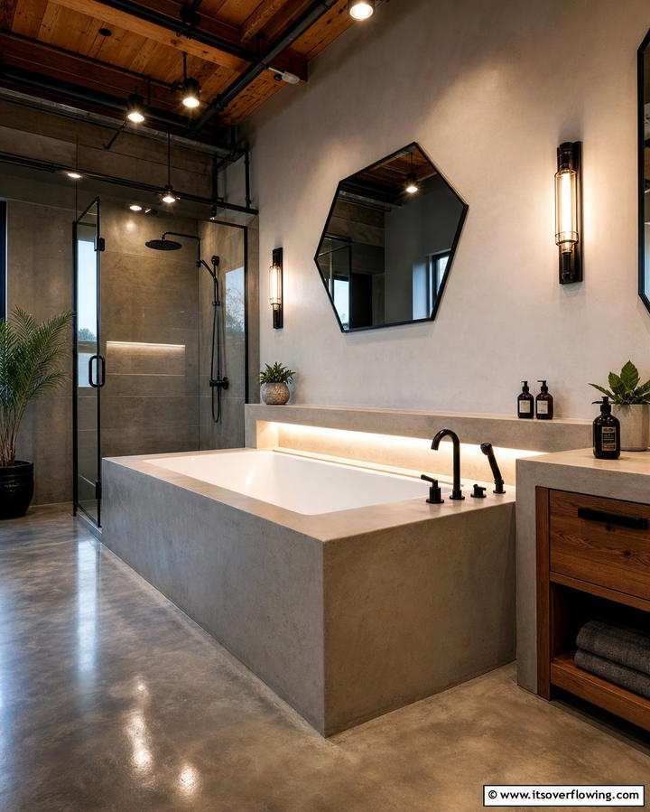 Concrete Bathtub Surround - 25 Bathtub Surround Ideas for a Luxurious Bathroom