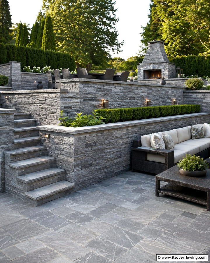 Concrete Block Retaining Wall - 25 Inexpensive Retaining Wall Ideas for Your Yard