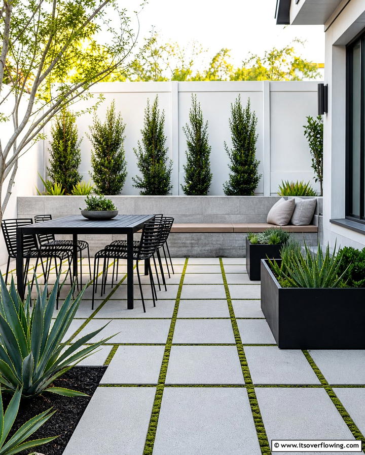 Concrete Blocks for a Minimalist Vibe - 25 Concrete Patio Ideas on a Budget for Affordable Style