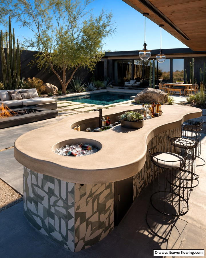 Concrete Countertops for Customization - 25 Outdoor Countertop Ideas for Functional Spaces