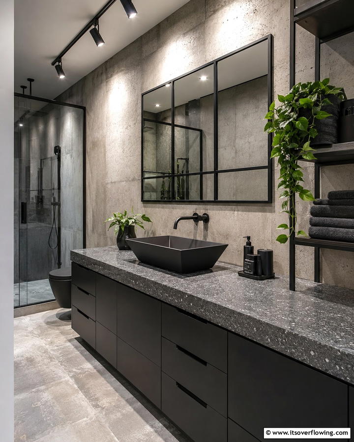 Concrete Countertops for Industrial Appeal - 25 Bathroom Countertop Ideas for a Stylish Upgrade