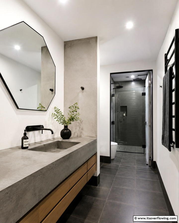 Concrete Countertops for Modern Minimalism - 25 Bathroom Countertop Ideas for a Stylish Upgrade