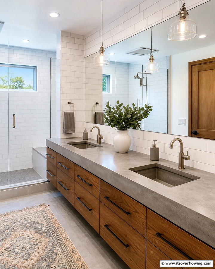 Concrete Countertops for a Sleek Look - 20 Concrete Bathroom Ideas for a Sleek and Modern Design