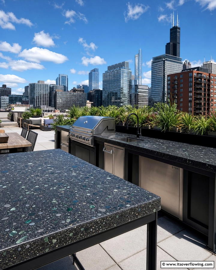 Concrete CountertopsOne - 25 Types of Outdoor Kitchen Countertops for Durability