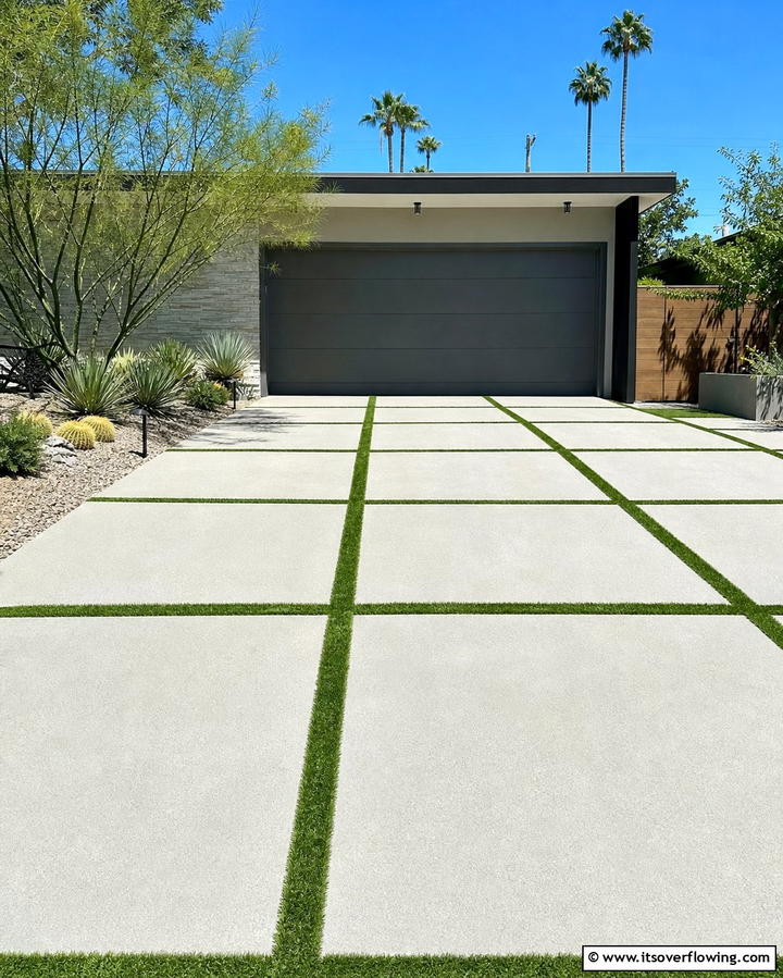 Concrete Driveways - 25 Mid-Century Modern Exterior Home Ideas for a Timeless Look