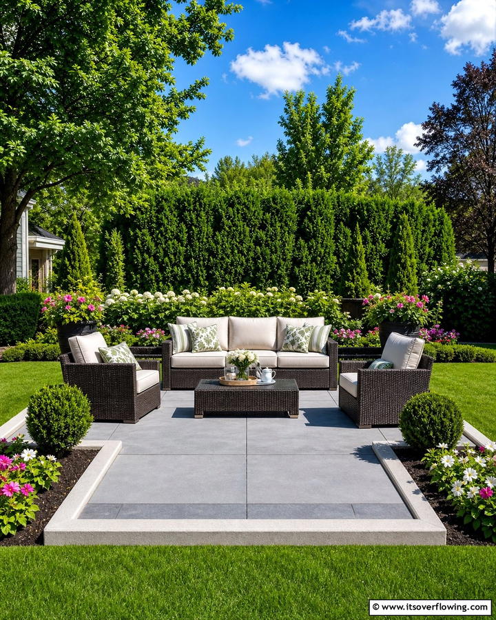 Concrete Edging for Defined Borders - 25 Concrete Patio Ideas on a Budget for Affordable Style
