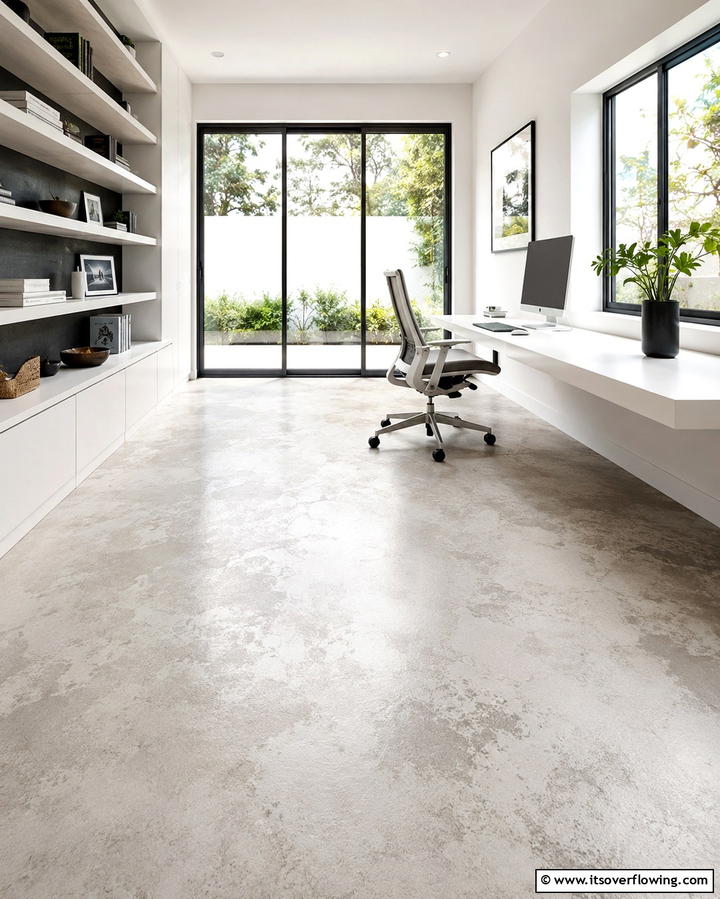 Concrete Floors with Acid Etching - 25 Innovative Concrete Floor Design Ideas for Homes