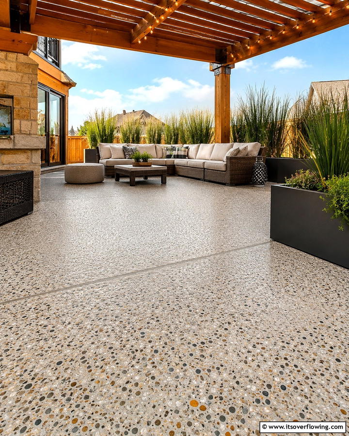 Concrete Floors with Exposed AggregateOne - 25 Innovative Concrete Floor Design Ideas for Homes