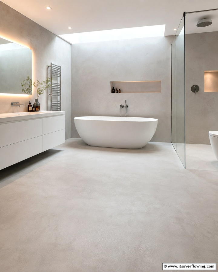 Concrete Floors with Microtopping - 25 Innovative Concrete Floor Design Ideas for Homes