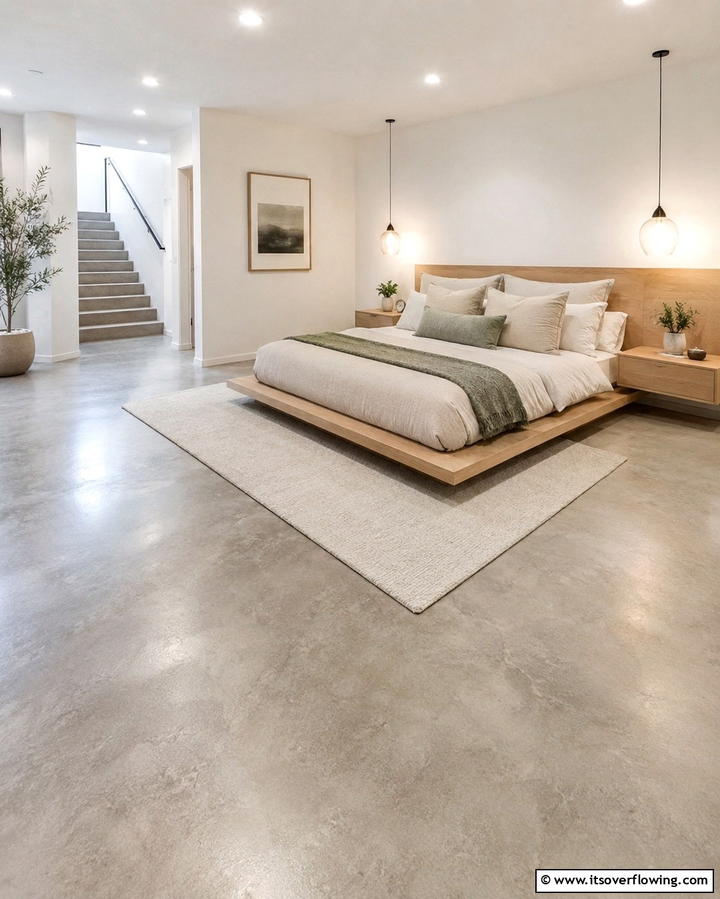 Concrete Floors with a Matte Finish - 25 Concrete Basement Floor Ideas for a Modern Look