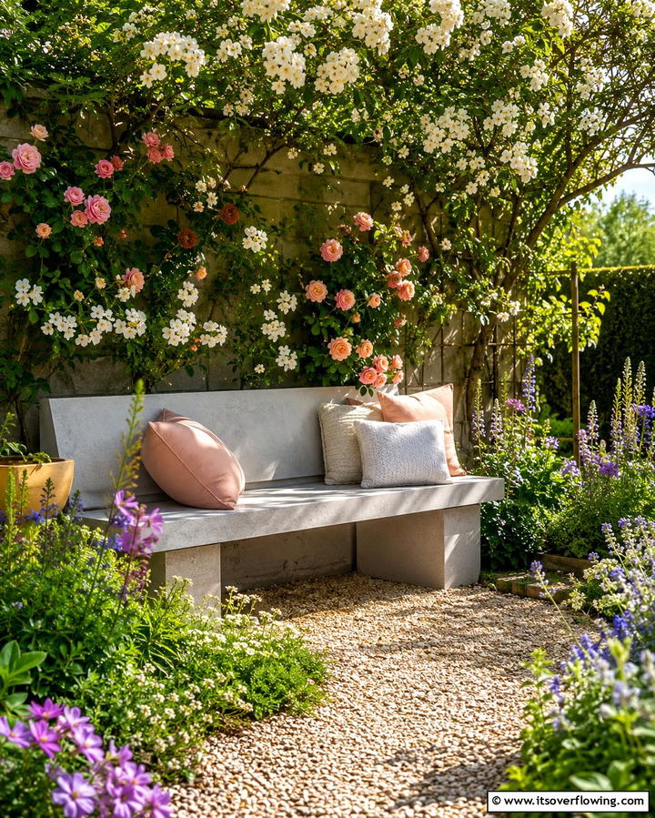 Concrete Garden BenchesOne - 25 Concrete Garden Ideas for a Modern Outdoor Space