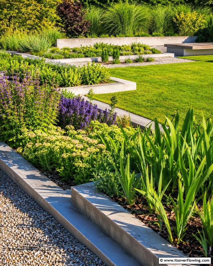 Concrete Garden Borders - 25 Concrete Garden Ideas for a Modern Outdoor Space