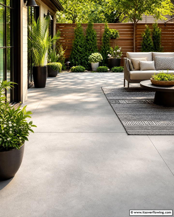 Concrete Overlay for a Quick Refresh - 25 Concrete Patio Ideas on a Budget for Affordable Style