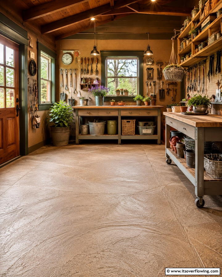Concrete Overlays - 25 Garage Flooring Ideas for Durability and Style