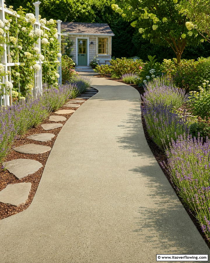 Concrete Overlays for a Fresh Look - 20 Durable Concrete Walkway Ideas for Your Garden